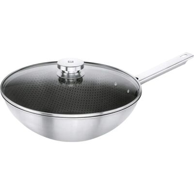 ZWILLING Joy Plus Wok - 30 cm - Acero inoxidable - Utensilio de alta calidad ZWILLING Joy Plus Wok - 30 cm - Acero inoxidable - Utensilio de alta calidad