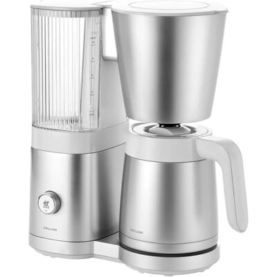 ZWILLING Enfinigy droppkaffebryggare - med termos silver-vit ZWILLING Enfinigy droppkaffebryggare - med termos silver-vit