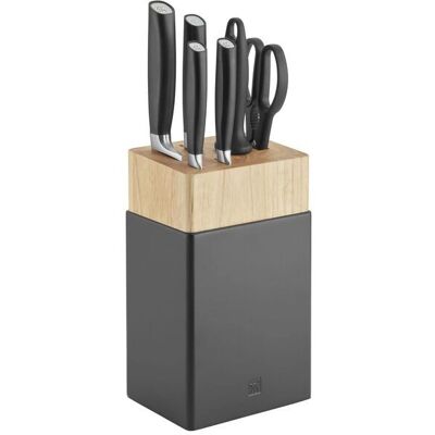 ZWILLING 7-delt kniv sæt - Sort/Orange - Kniv/Bestik-Set ZWILLING 7-delt kniv sæt - Sort/Orange - Kniv/Bestik-Set