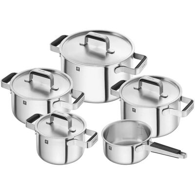 ZWILLING Pure Set aus 5 Töpfen - Kochgeschirr, Edelstahl, Gleichmäßige Hitze ZWILLING Pure Set aus 5 Töpfen - Kochgeschirr, Edelstahl, Gleichmäßige Hitze
