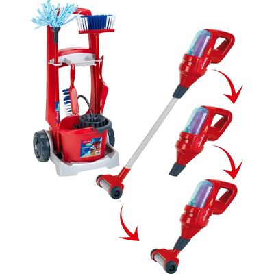 Vileda Aspirateur Vertical 3 en 1 - Rouge - Chariot de ménage jouet - Publicité Vileda Aspirateur Vertical 3 en 1 - Rouge - Chariot de ménage jouet - Publicité