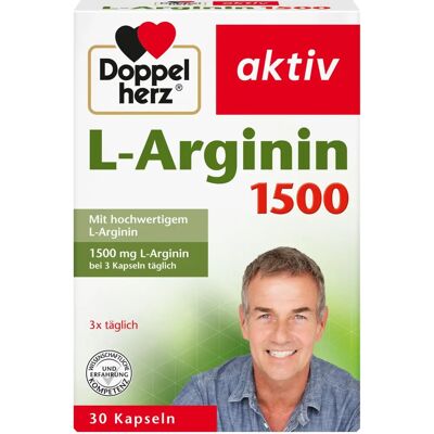 Doppelherz L-Arginin 1500 - Hochwertige Aminosäure - 30 Kapseln Doppelherz L-Arginin 1500 - Hochwertige Aminosäure - 30 Kapseln