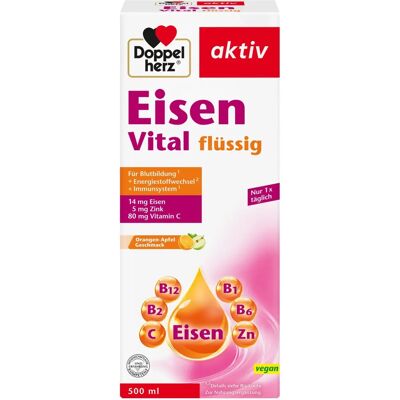 Doppelherz EisenVital 500ml - Nahrungsergänzung mit Eisen, Vitaminen & Zink Doppelherz EisenVital 500ml - Nahrungsergänzung mit Eisen, Vitaminen & Zink