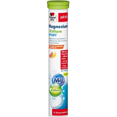 Doppelherz Marke Magnesium + Kalium Brausetabletten - Nahrungsergänzung Doppelherz Marke Magnesium + Kalium Brausetabletten - Nahrungsergänzung