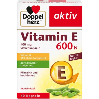 Doppelherz Vitamin E 600 N - Hochwirksame Antioxidant - 40 Kapseln Doppelherz Vitamin E 600 N - Hochwirksame Antioxidant - 40 Kapseln