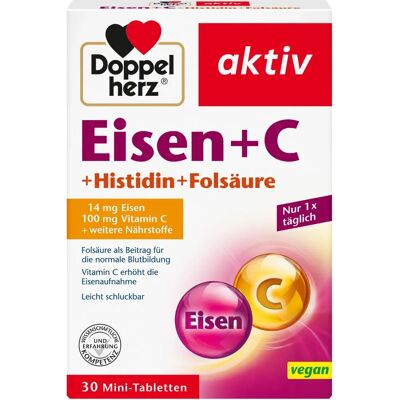 Doppelherz Energie & Leistung Eisen C Folsäure Tabletten - Nahrungsergänzung Doppelherz Energie & Leistung Eisen C Folsäure Tabletten - Nahrungsergänzung