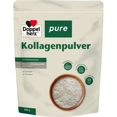 Doppelherz Kollagenpulver Pure - 500 g - Kollagenhydrolysat vom Weide-Rind Doppelherz Kollagenpulver Pure - 500 g - Kollagenhydrolysat vom Weide-Rind