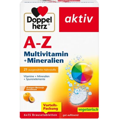 DOPPELHERZ A-Z Multivitamin+Mineralien Brausetabl. - Multivitamin és ásványianyag-kiegészítő DOPPELHERZ A-Z Multivitamin+Mineralien Brausetabl. - Multivitamin és ásványianyag-kiegészítő
