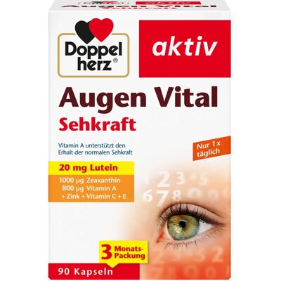 Queisser Pharma GmbH & Co. KG Doppelherz Augen Vital Sehkraft aktiv Kapseln 90 St Queisser Pharma GmbH & Co. KG Doppelherz Augen Vital Sehkraft aktiv Kapseln 90 St