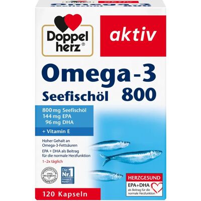 Doppelherz Omega-3 Seefischöl 800 aktiv Kapseln - Für Herzgesundheit Doppelherz Omega-3 Seefischöl 800 aktiv Kapseln - Für Herzgesundheit