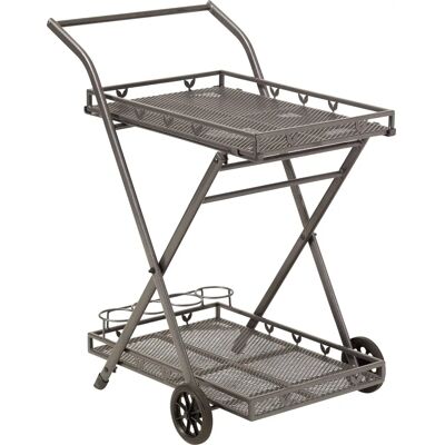 GREEMOTION Toulouse Servierwagen - Stahl, Grau, 69x54x87 cm GREEMOTION Toulouse Servierwagen - Stahl, Grau, 69x54x87 cm