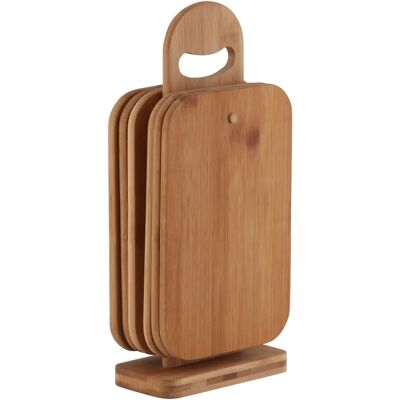 Northix Planches à découper en bambou - 6 + Support Northix Planches à découper en bambou - 6 + Support