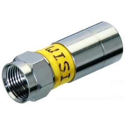 Wisi DV15N Stecker - F-Compress - 75 Ohm - Silber - Kabelkontakt Wisi DV15N Stecker - F-Compress - 75 Ohm - Silber - Kabelkontakt