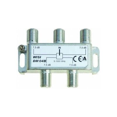 Wisi DM 04 B Kabelverteiler - F-Stecker, Silber, Weiß - Kabelverteiler Wisi DM 04 B Kabelverteiler - F-Stecker, Silber, Weiß - Kabelverteiler