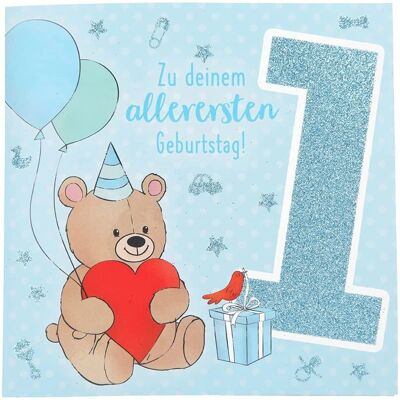 Carte d'anniversaire avec ourson DEPESCHE - Carte de vœux Carte d'anniversaire avec ourson DEPESCHE - Carte de vœux