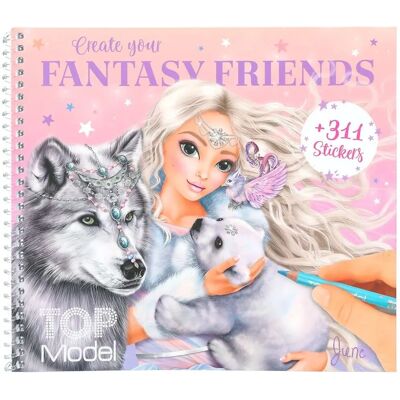 TOP Model Crée ton ami fantastique Iceworld - Livre de coloriage et autocollants TOP Model Crée ton ami fantastique Iceworld - Livre de coloriage et autocollants