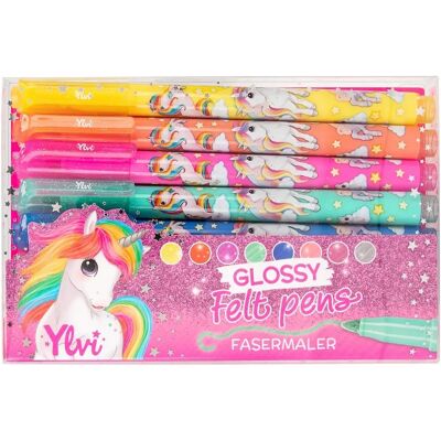 Ylvi Glanzende Fibre Tip Potloodset - 8 stuks Ylvi Glanzende Fibre Tip Potloodset - 8 stuks