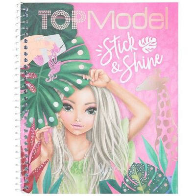 Top Model Barneklistermerker & Fargeleggingsbok - Stick & Shine Top Model Barneklistermerker & Fargeleggingsbok - Stick & Shine