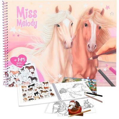 Miss Melody Horse Coloring Book - 44 Motifs & Stickers Miss Melody Horse Coloring Book - 44 Motifs & Stickers