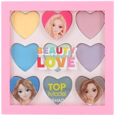 TopModel Model Lidschatten-Palette - Herzförmige Töne - Pinkes Etui TopModel Model Lidschatten-Palette - Herzförmige Töne - Pinkes Etui