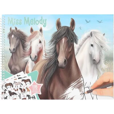 Depesche Miss Melody Färgläggningsbok - Hästmotiv, 44 sidor Depesche Miss Melody Färgläggningsbok - Hästmotiv, 44 sidor