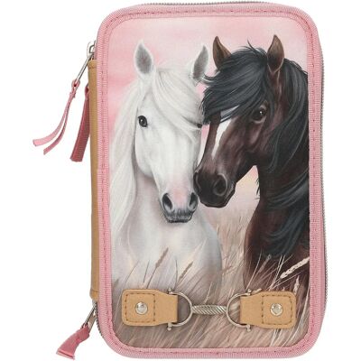 Miss Melody - Triple Pencil Case Dusty Rose - Tuotekuvaus Miss Melody - Triple Pencil Case Dusty Rose - Tuotekuvaus