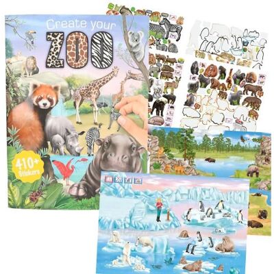 Depesche Maak je eigen dierentuin Stickervel - Activiteitenboek voor kinderen Depesche Maak je eigen dierentuin Stickervel - Activiteitenboek voor kinderen