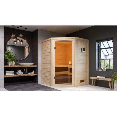 WOODFEELING Antonia Sauna für 4 - Ohne Ofen - Nordic Fichte WOODFEELING Antonia Sauna für 4 - Ohne Ofen - Nordic Fichte