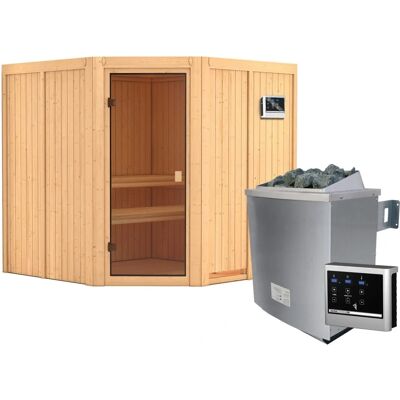 WOODFEELING Kotka Sauna mit Eckeinstieg - 5 Personen WOODFEELING Kotka Sauna mit Eckeinstieg - 5 Personen