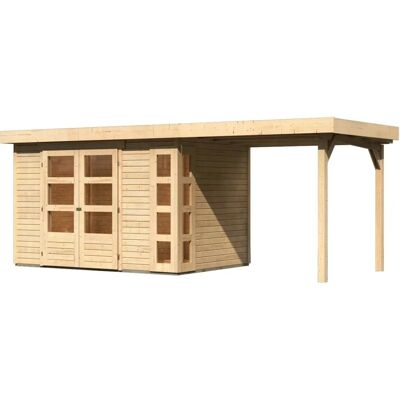 KARIBU Nordsee 4 Gartenhaus - Flachdach, 8 Fenster, Doppeltür KARIBU Nordsee 4 Gartenhaus - Flachdach, 8 Fenster, Doppeltür