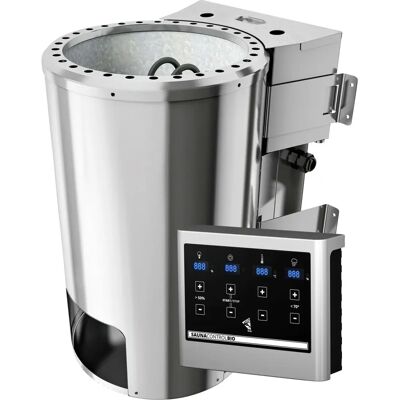 KARIBU Silber Plug & Play Saunaofen - Bio, Externe Steuerung, 3,6 kW KARIBU Silber Plug & Play Saunaofen - Bio, Externe Steuerung, 3,6 kW