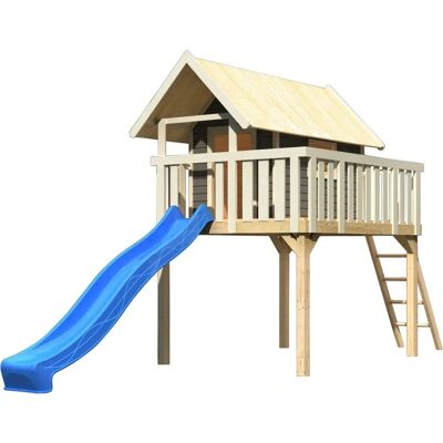 AKUBI Fidel Holzspielturm - Kinderspielplatz mit Rutsche AKUBI Fidel Holzspielturm - Kinderspielplatz mit Rutsche