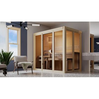 KARIBU Ivana 3 Beige Sauna - Energieeffiziente Elementsauna KARIBU Ivana 3 Beige Sauna - Energieeffiziente Elementsauna