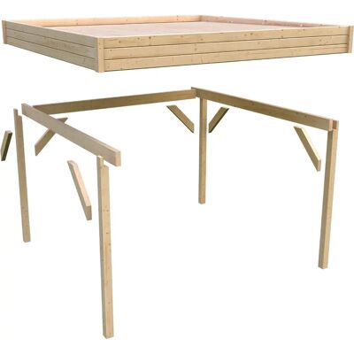Karibu 29059 - 320x239x160 cm - Leimholz Fichte - naturfarben - Pavillon Karibu 29059 - 320x239x160 cm - Leimholz Fichte - naturfarben - Pavillon