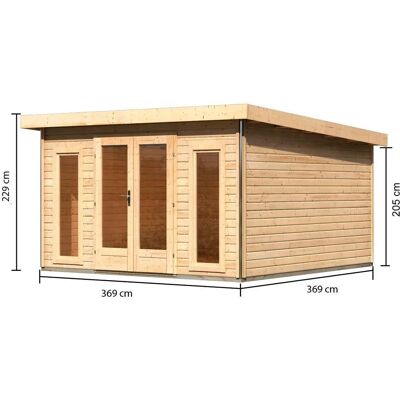 KONIFERA Rabensee 3 Gartenhaus - Holz, Beige, Geräumig KONIFERA Rabensee 3 Gartenhaus - Holz, Beige, Geräumig