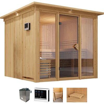 WELLTIME Artja Sauna - beige (natur) - Sauna - Energieeffizient, 9 kW, 4 Personen WELLTIME Artja Sauna - beige (natur) - Sauna - Energieeffizient, 9 kW, 4 Personen