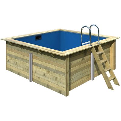 KARIBU Milano Rechteckpool - 44mm Wetterfester Holzpool KARIBU Milano Rechteckpool - 44mm Wetterfester Holzpool