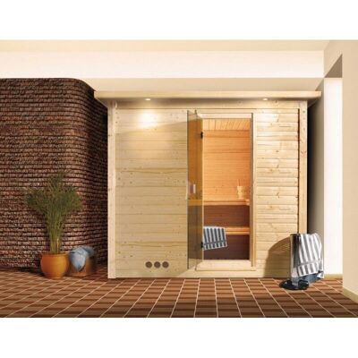 Sauna Karibu Mojave Nature - Sauna en Bois Finlandais 40mm - Publicité Sauna Karibu Mojave Nature - Sauna en Bois Finlandais 40mm - Publicité