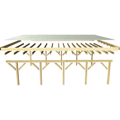 KARIBU Classic 2 Modell - Wetterfestes PVC-Carport KARIBU Classic 2 Modell - Wetterfestes PVC-Carport