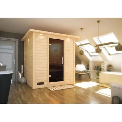 Karibu Mojave Sauna mit Graphitglasur - Sauna Karibu Mojave Sauna mit Graphitglasur - Sauna