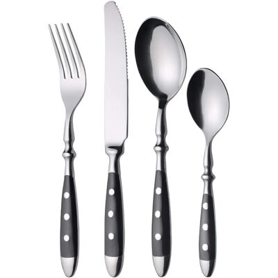 GRÄWE Nürnberg Besteckset - 24-teilig, Schwarz, Edelstahl GRÄWE Nürnberg Besteckset - 24-teilig, Schwarz, Edelstahl
