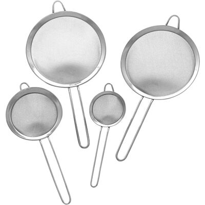 GRÄWE Edelstahl Küchensieb-Set - 8/12/18/20cm GRÄWE Edelstahl Küchensieb-Set - 8/12/18/20cm