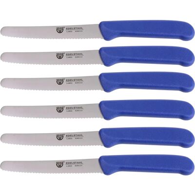 GRÄWE Brotmesser-Set - Edelstahl, Blau, 6 Stück GRÄWE Brotmesser-Set - Edelstahl, Blau, 6 Stück