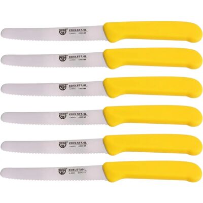 GRÄWE Küchenmesser-Set - Edelstahl, Gelb, 6 Stück GRÄWE Küchenmesser-Set - Edelstahl, Gelb, 6 Stück