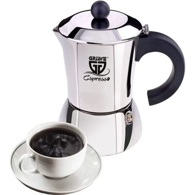 GRÄWE Espressokocher - Edelstahl - 6 Tassen GRÄWE Espressokocher - Edelstahl - 6 Tassen