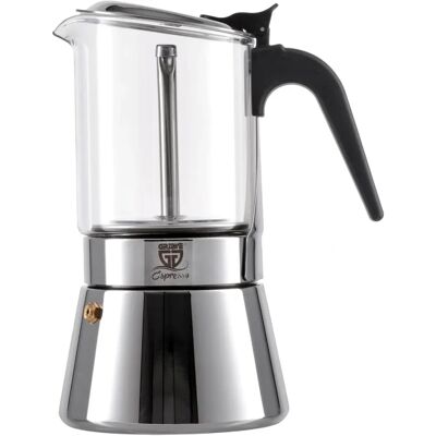 GRÄWE - Espressokocher mit Glaskanne - 9 Tassen - Induktionsherd geeignet - Espresso Maker GRÄWE - Espressokocher mit Glaskanne - 9 Tassen - Induktionsherd geeignet - Espresso Maker