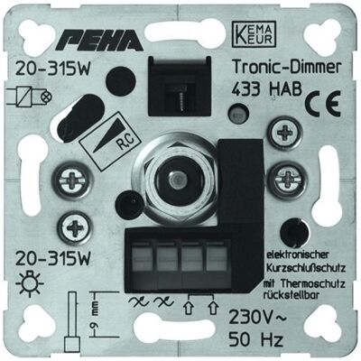 Peha D433 HAB Phasenabschnittdimmer - Niedervolt - 230V 20-315W Peha D433 HAB Phasenabschnittdimmer - Niedervolt - 230V 20-315W