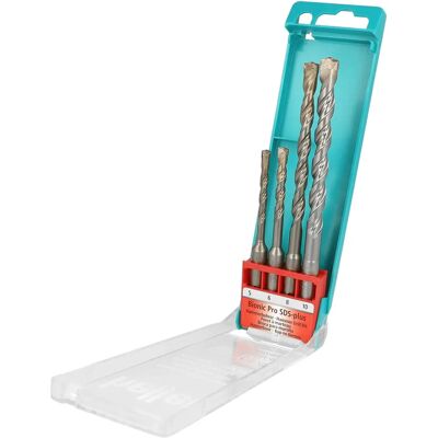 Heller Boorset - SDS-Plus, 4 stuks, 5/6/8/10mm - Beton, Steen Heller Boorset - SDS-Plus, 4 stuks, 5/6/8/10mm - Beton, Steen