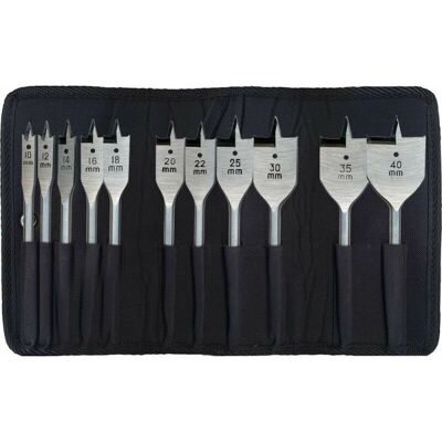 Heller Tools 26508 Holzbohrer-Set - Flachfräsbohrer 11-tlg 10-40mm Heller Tools 26508 Holzbohrer-Set - Flachfräsbohrer 11-tlg 10-40mm