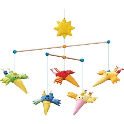 HABA Baby Mobile - Bunte, 5 Vögel, Quietschen - Baby Mobile HABA Baby Mobile - Bunte, 5 Vögel, Quietschen - Baby Mobile